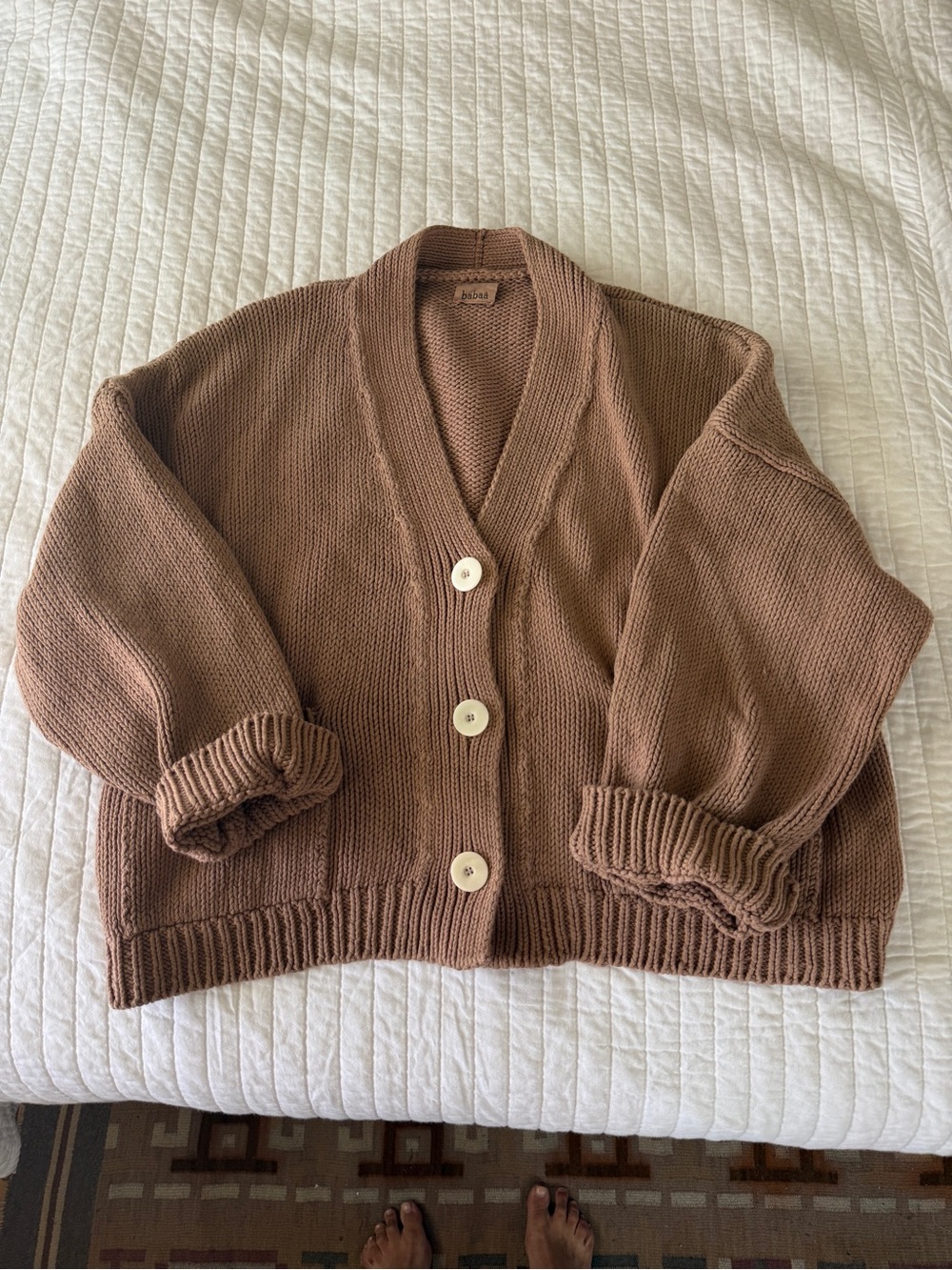 Babaa Cardigan no 22 in Roasted Fig